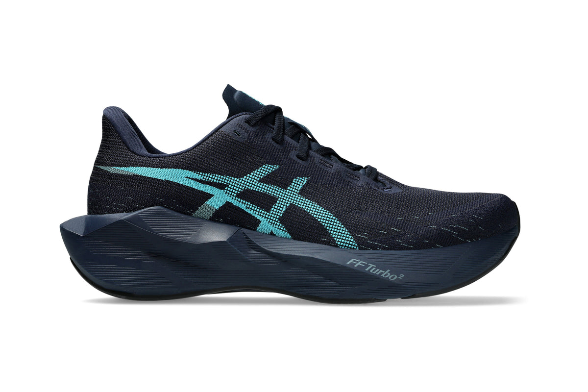 LANÇAMENTO - Tênis de Corrida Asics Novablast 6 - Preto / Azul - Masculino