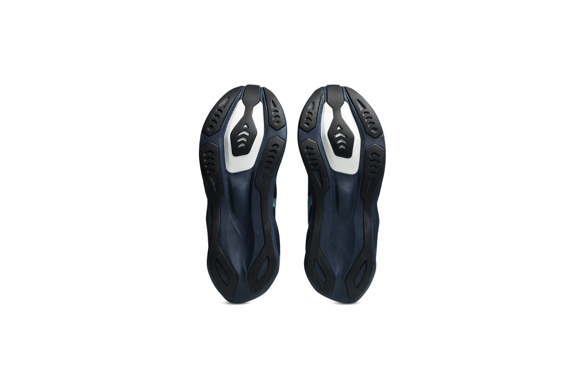 LANÇAMENTO - Tênis de Corrida Asics Novablast 6 - Preto / Azul - Masculino