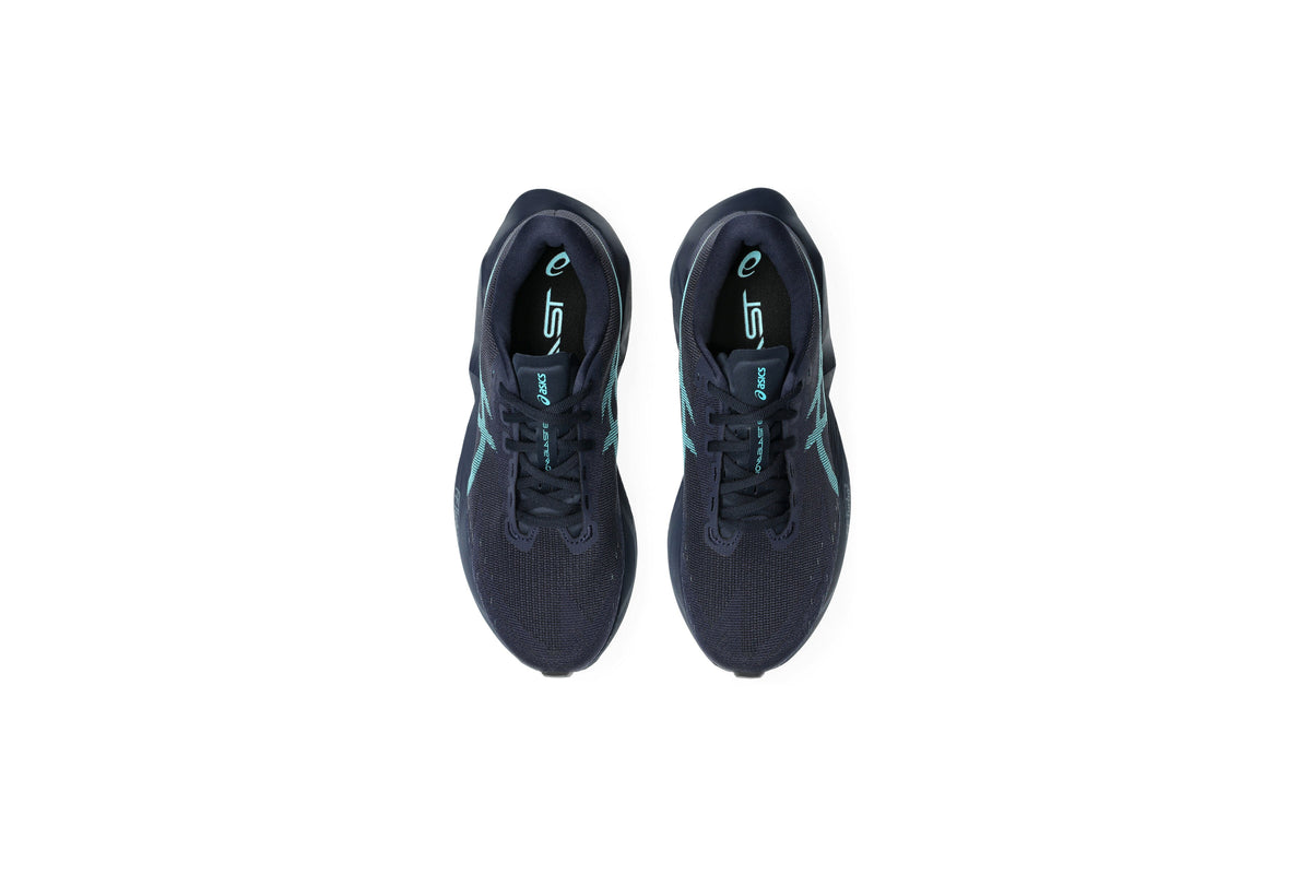 LANÇAMENTO - Tênis de Corrida Asics Novablast 6 - Preto / Azul - Masculino