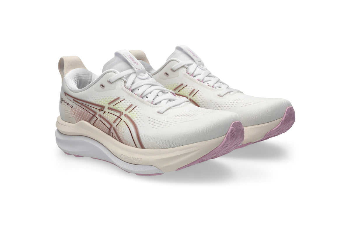 LANÇAMENTO - Tênis de Corrida Asics Gel-Kayano 33 - Branco / Lilás - Feminino