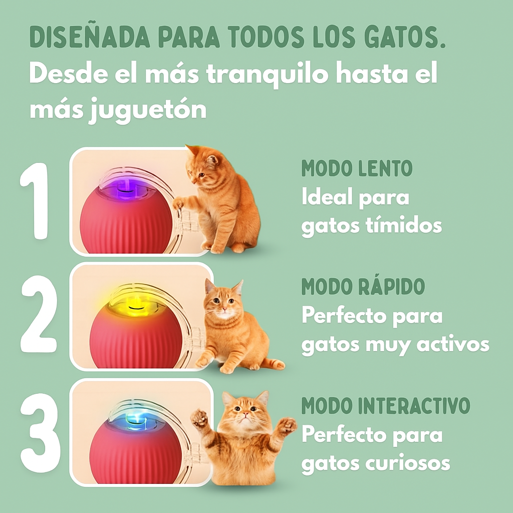 RUEDAVIVA™ – Pelota de aventura interactiva para tus gatos