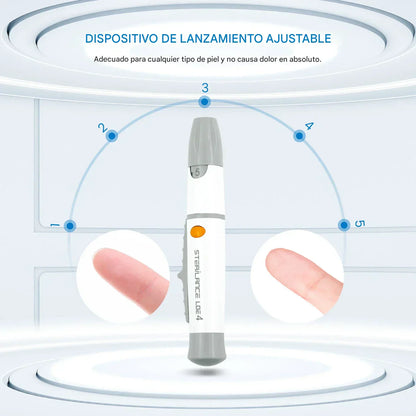 Medidor de Glucosa en Sangre YASEE GLS‑77 – Kit Completo (50 Tiras + 50 Lancetas)