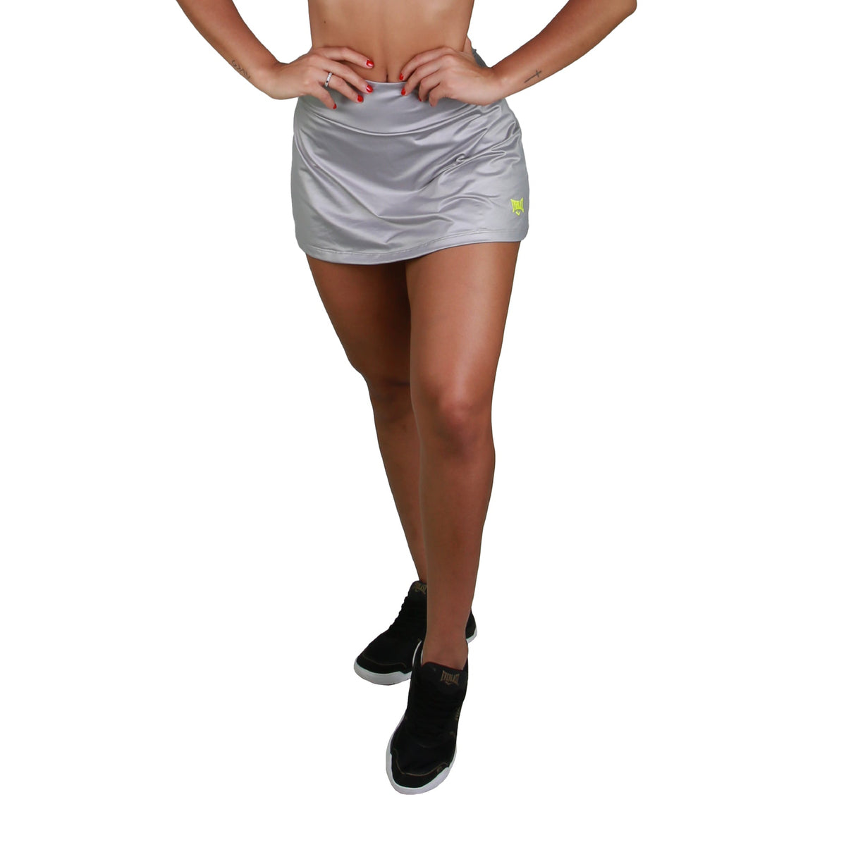 Shorts Saia Everlast Every Day - Prata / Lima- Feminino