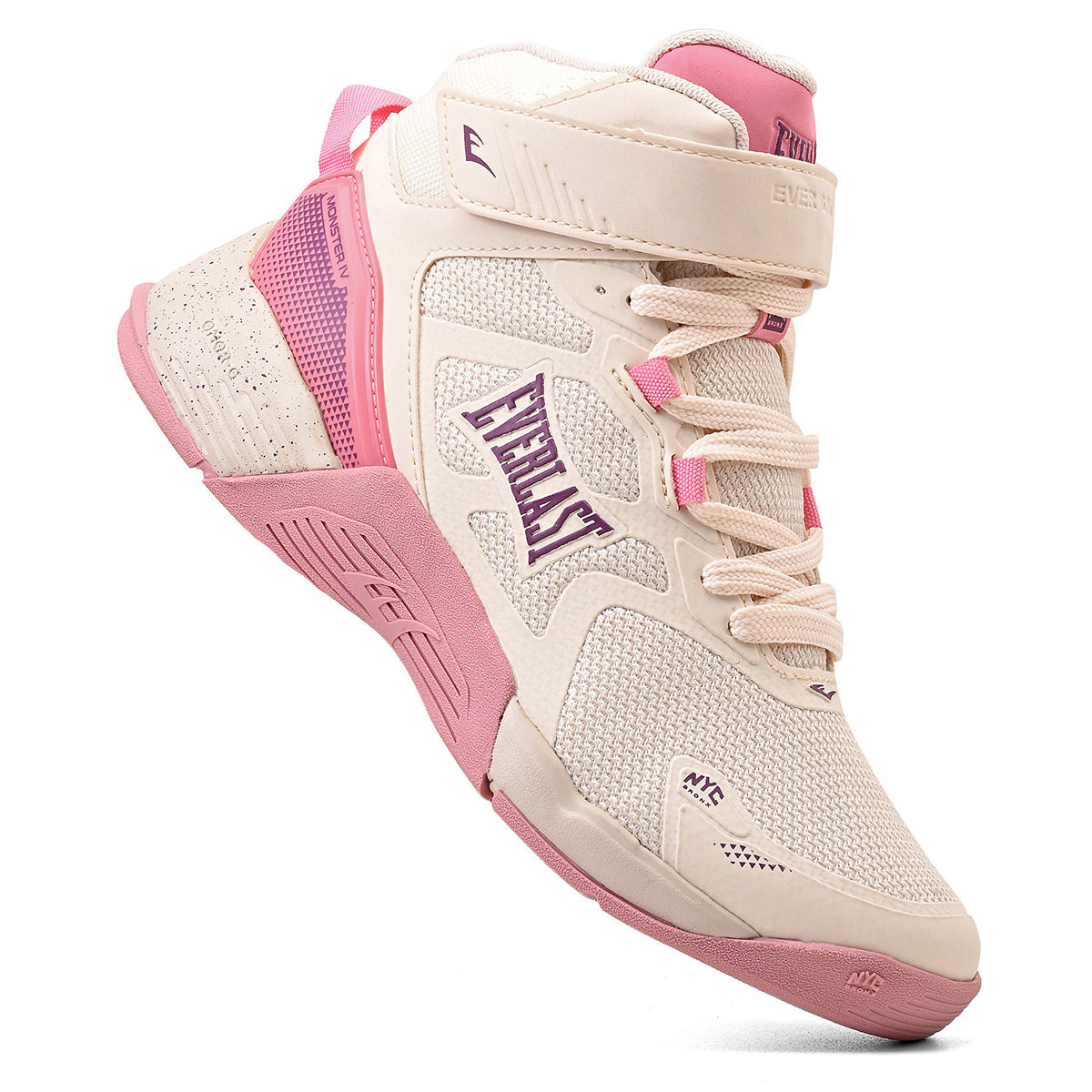 Tênis de Cross/Treino Everlast Monster 4 - Bege / Rosa - Feminino