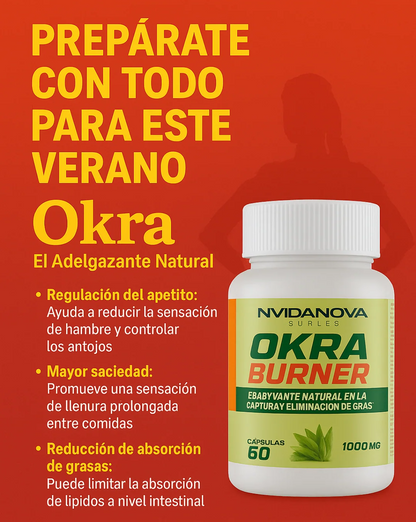Quemador de Grasa Natural con Extracto de Okra – Control del Apetito y Digestión Saludable