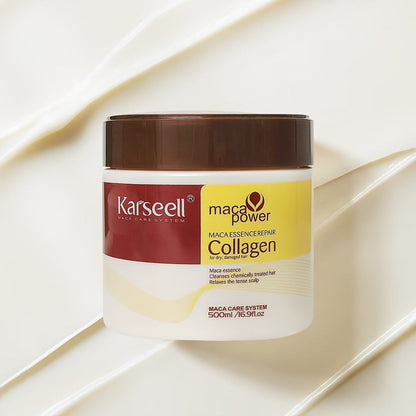 Mascarilla Capilar Karseell® con Colágeno y Aceite de Argán – Reparación, Hidratación y Brillo 500ml