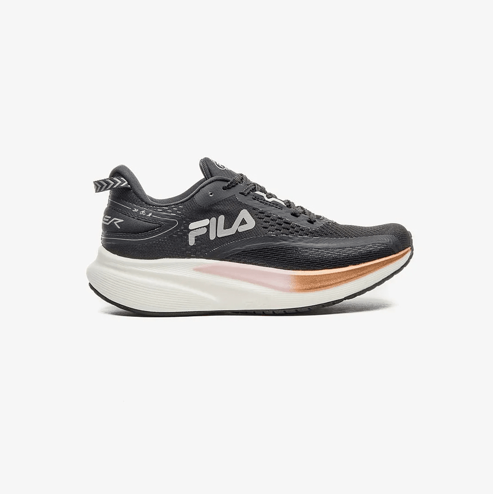 Tênis de Corrida/Hyrox Fila Racer T2 Xtreme - Preto / Cobre / Rosa - Feminino